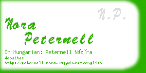 nora peternell business card